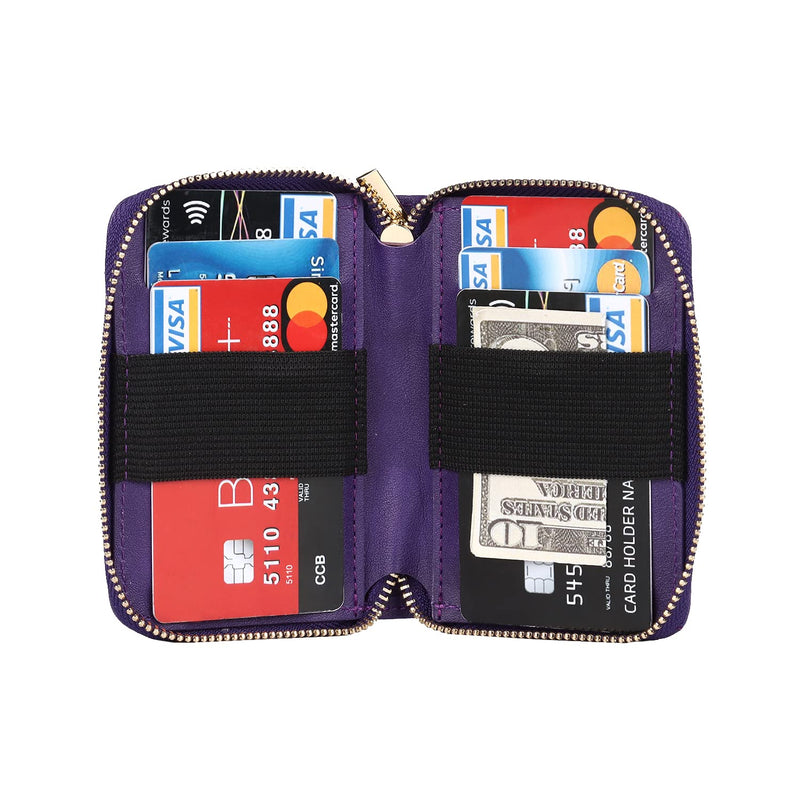 Jaorty Crossbody Detachable 2 in 1 Wallet Case for iPhone 7/8 and iPhone SE 2020/2022 (3rd Gen),Case with Zipper Card Holder Bag Wrist Strap Lanyard Purse Compatible with iPhone 7/8 4.7 inch,Purple Purple