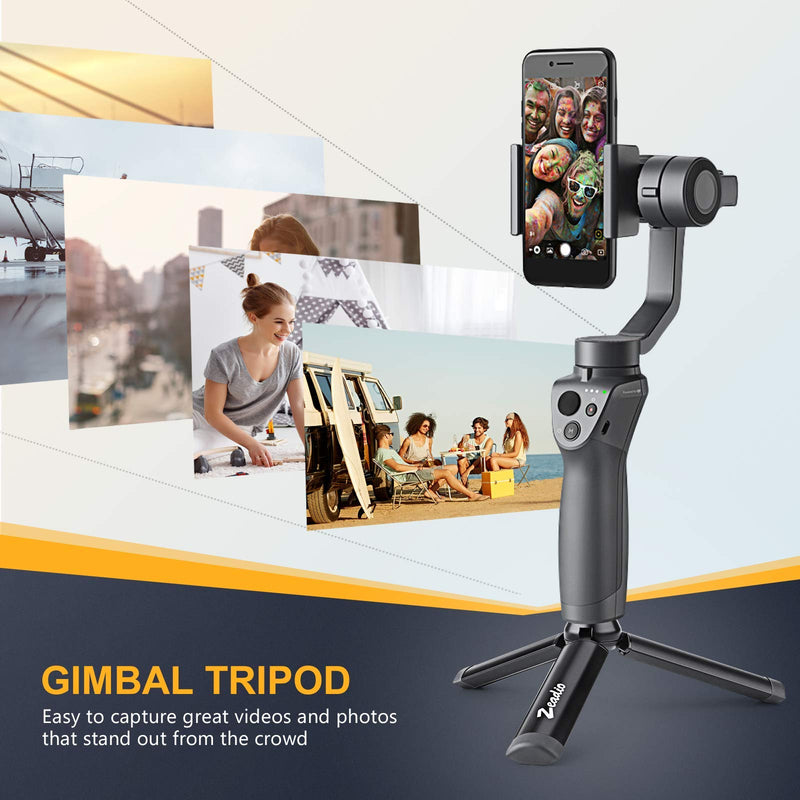 Zeadio Metal Mini Tripod, Desktop Tabletop Stand Compact Tripod for Smooth 4, Osmo Mobile, Vimble 2, Gimbal Handle Grip Stabilizer and All Cameras