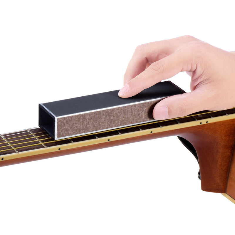 Canomo Guitar Fret Sanding Leveler Beam Leveling Bar Bass Luthier Tool with Stainless Steel Fretboard Guard Protector
