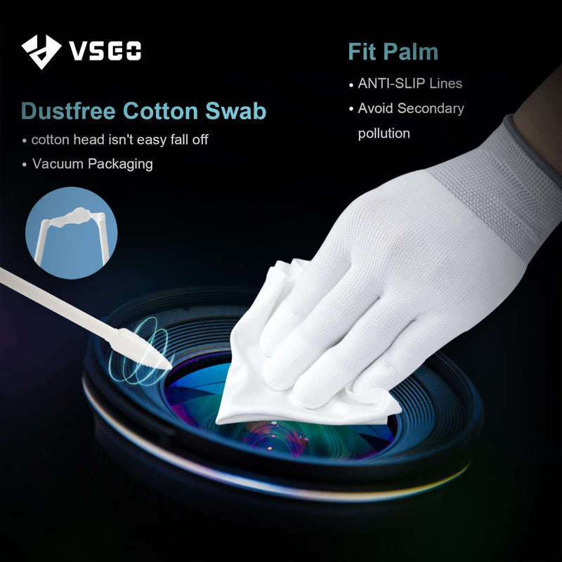 VSGO VS-A3E Warp-up Camera Cleaning Kit Portable Bag Air Blower Lens Cleaning Pen Spray Cotton Swab Cloth for Camera Lens Optical Optical Phone