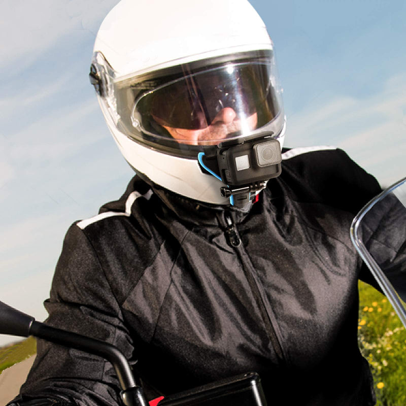 SHOOT Fixing Bracket Motorcycle Helmet Chin Holder Integrated Helmet Belt for GoPro Hero 10 9 8 7 Black Silver White 6 5 4/3+