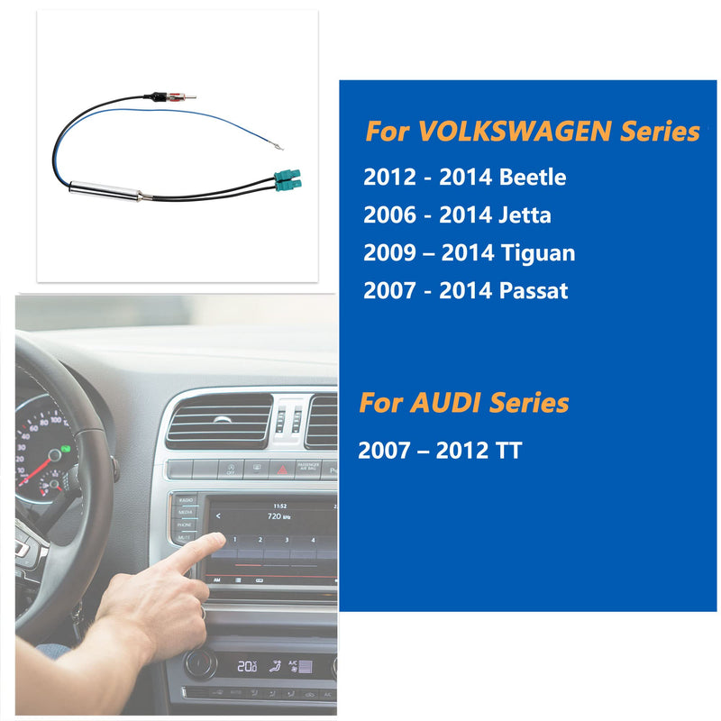 [AUSTRALIA] - Anina Dual Twin Fakra Radio Antenna Adapter for 2004-UP VW Volkswagen Audi Skoda Aftermarket GPS Navigation Stereo Head Unit Receiver Twin fakra to Din 