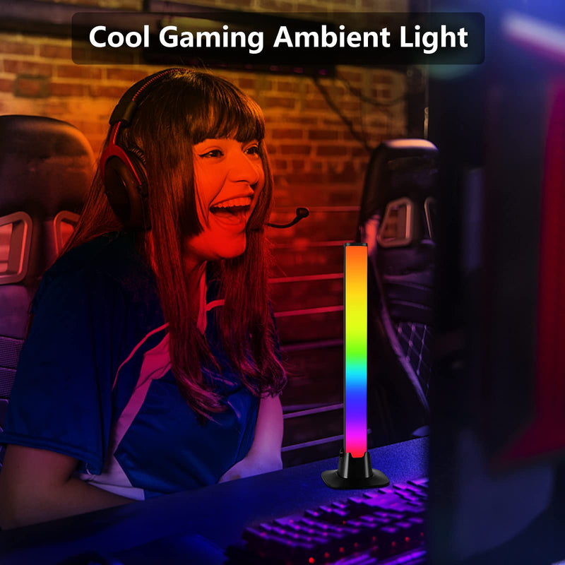 Smart LED Light Bars,GLPE Ambient Backlights That Sync with Music, Gaming Lights are Controlled by Tuya APP via Bluetooth,10 Scene+4 Music Modes, RGB Desk Lights for TV,PC,Room,Party