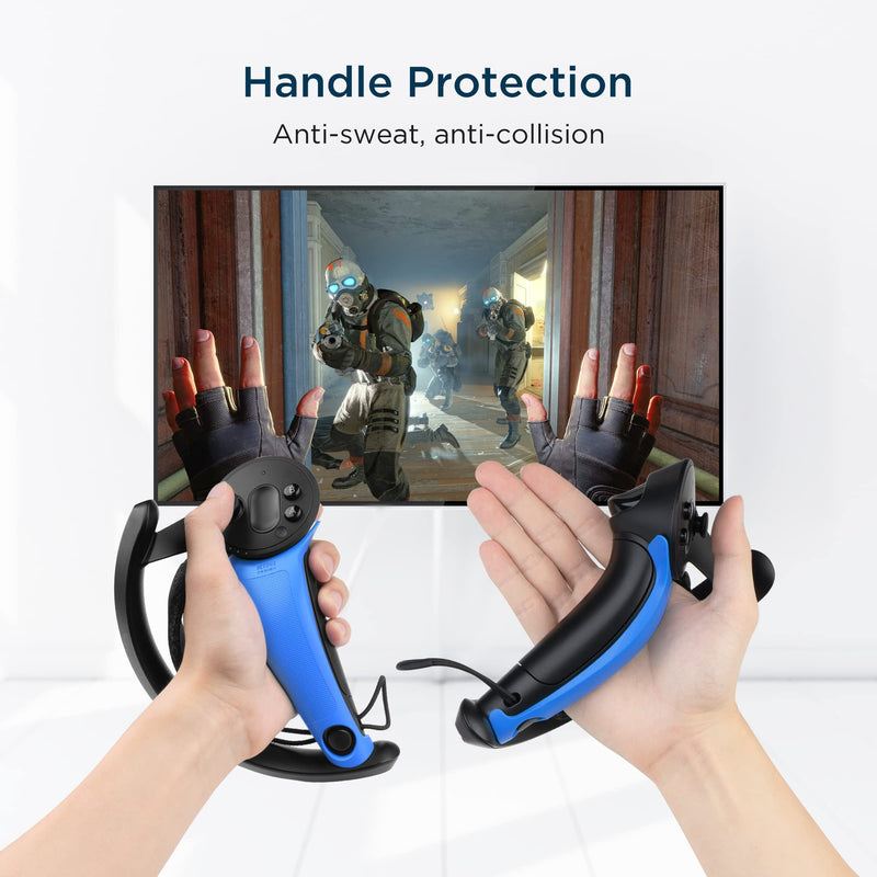 KIWI design Controller Grips Cover for Valve Index Accessories Controller Handle Cover (Blue, 1 Pair) Blue