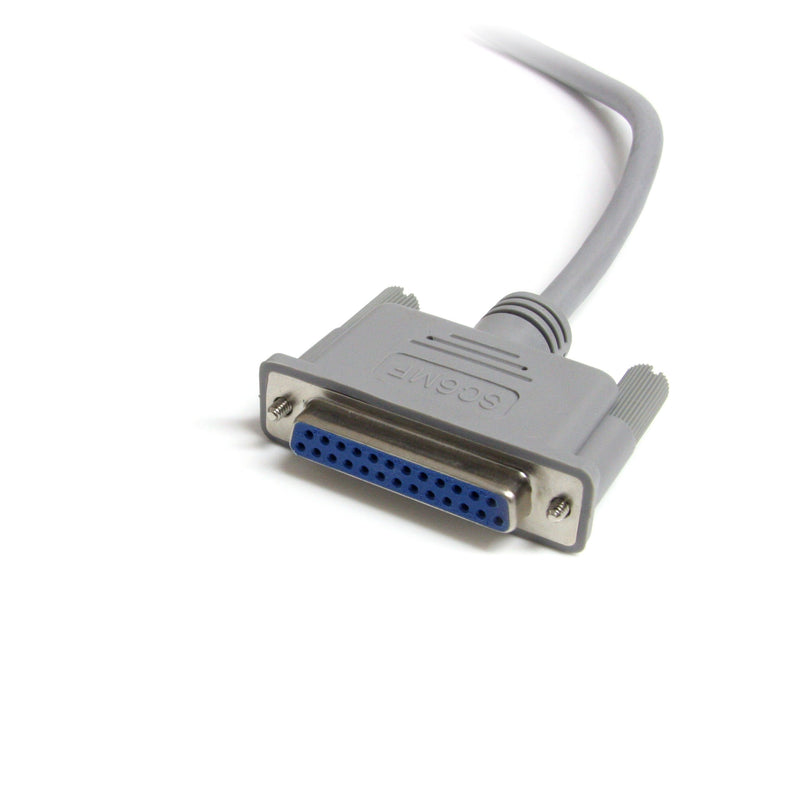 StarTech.com 6 ft Straight Through DB25 Serial/Parallel Cable - M/F - Serial/Parallel Cable - DB-25 (M) to DB-25 (F) - 6 ft - Gray - SC6MF