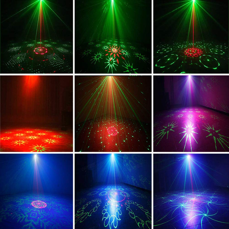 [AUSTRALIA] - Party Lights Disco Lights Strobe Stage Light LED Projection Effect Sound Activated with Remote Control for Birthday Bar Club Wedding Christmas KTV Karaoke Disco Ball Version 