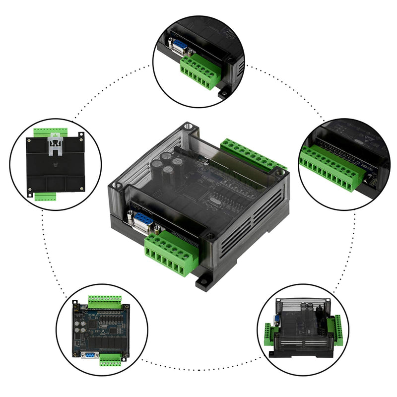 PLC Programmable Logic Controller,DC 24V PLC Regulator Controller for Signal Interface Switching,FX1N-14MR Industrial Control Board