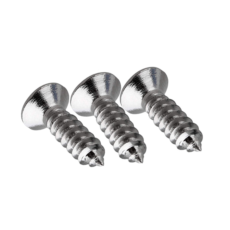 Yibuy Chrome Hard Guitar Bass Mounting Screws for Scratchplates Pickguard Set of 50