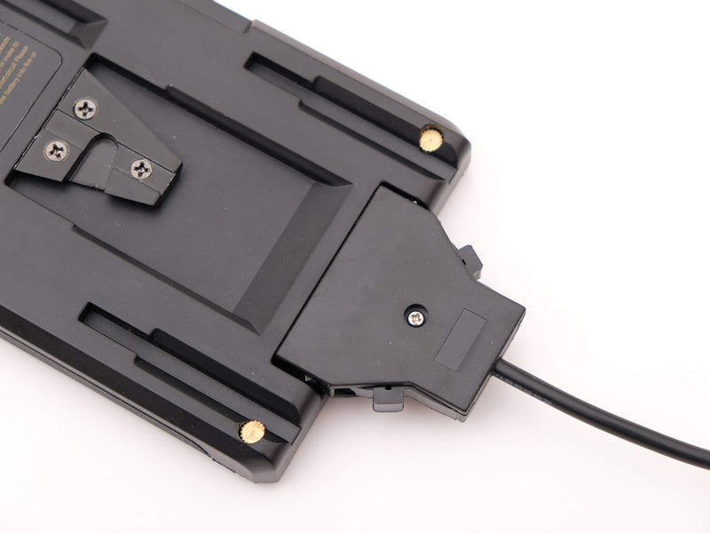 Portable V-Mount V-Lock Battery Connector to Female 5.5/2.5mm DC Power Adapter