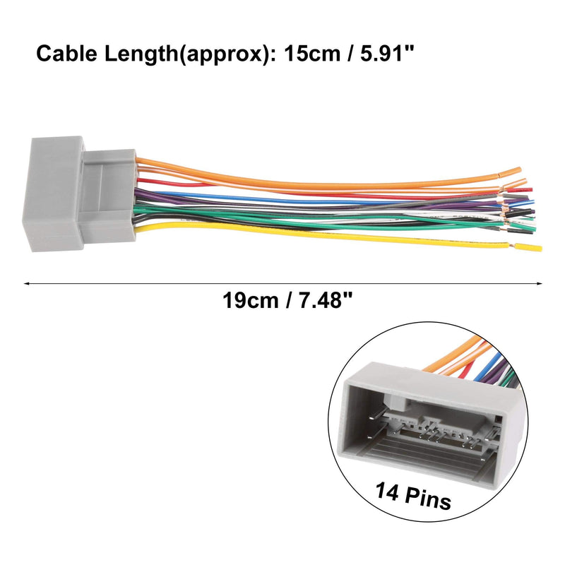 X AUTOHAUX 70-1729 Car Stereo CD Player Wiring Harness Wire Radio Adapter Install Plug for Honda City Crider Accord Fit CRV