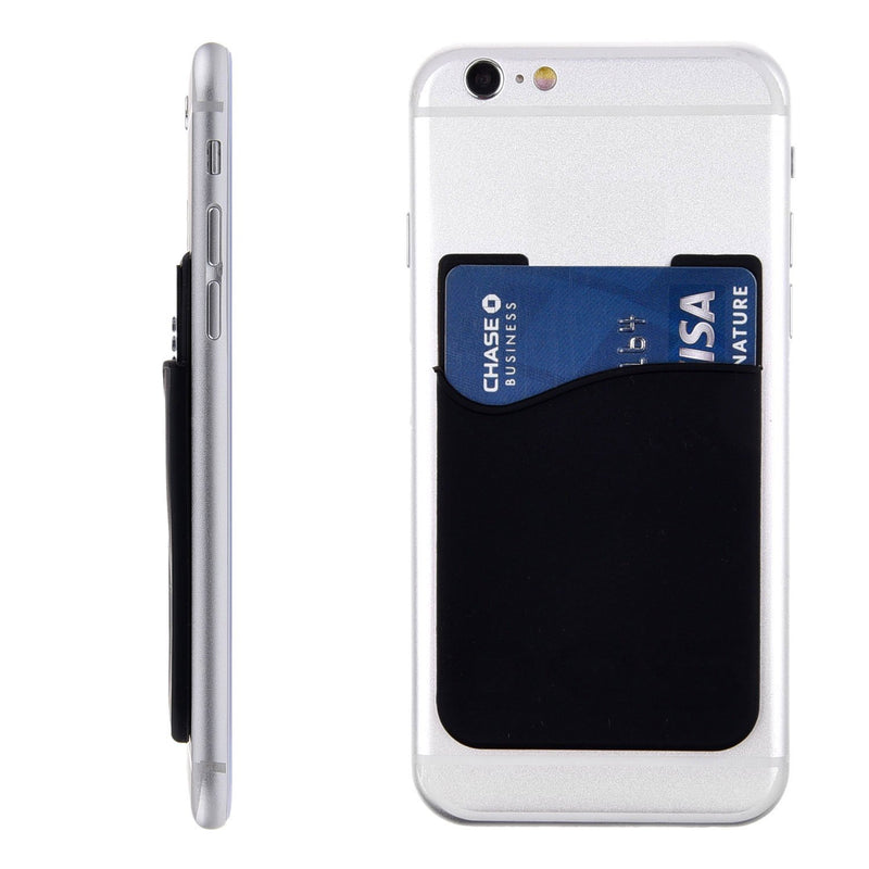 Agentwhiteusa Cell Phone Stick on Wallet, Credit Card, Business Card & Id Holder, Compatible with iPhone, Android & Most Smartphones BLACK