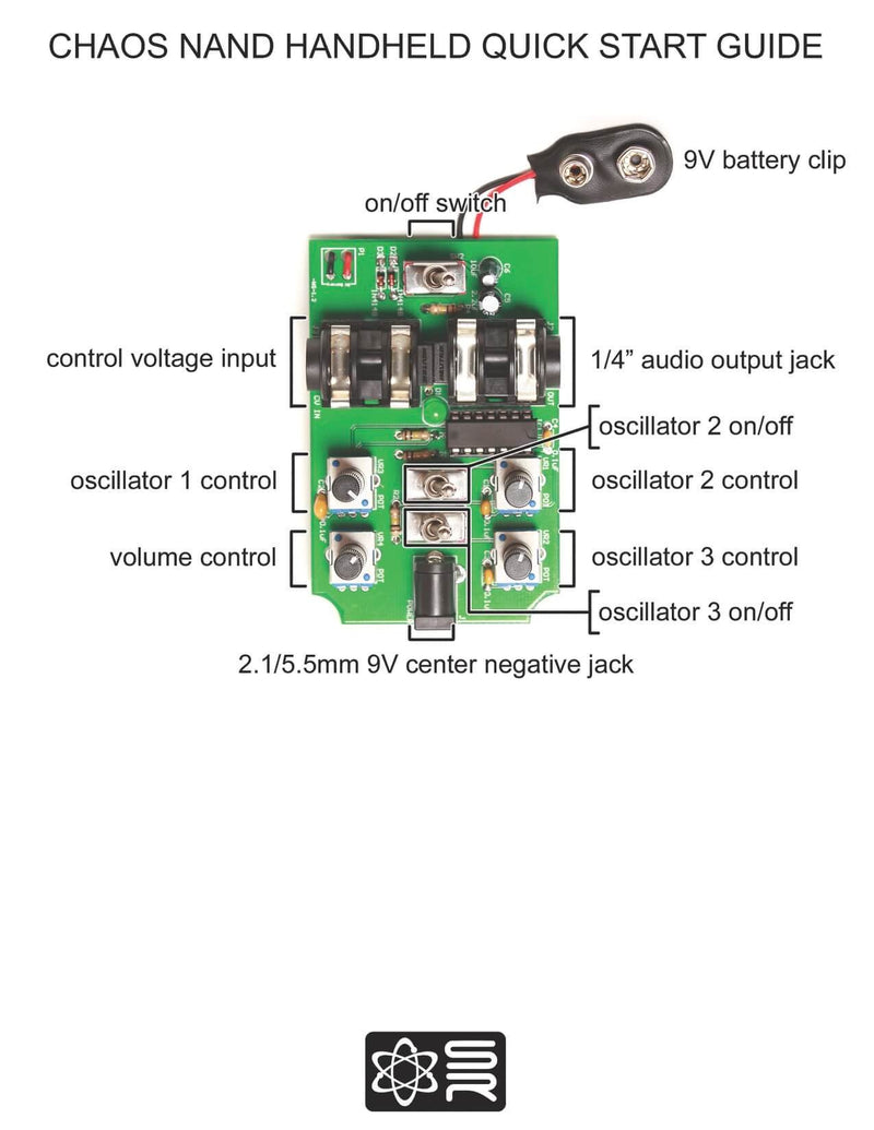 4093 Chaos NAND Handheld DIY Kit - Drone Synth