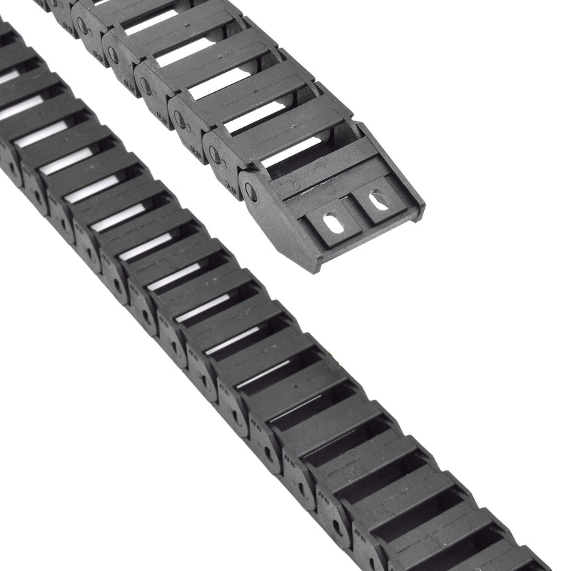 [AUSTRALIA] - Plastic Drag Chain Cable Carrier Closed Type with End Connectors R28 15 x 30mm L1000mm for Electrical CNC Router Machines 