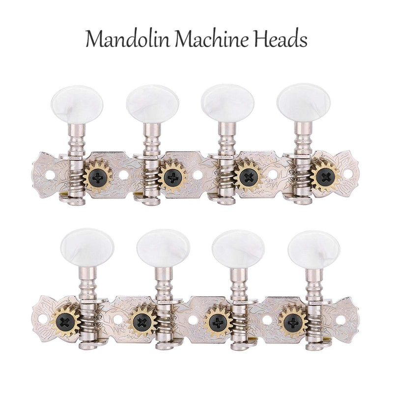 Mandolin Tuning Pegs, Steel Exquisite Workmanship Mandolin Machine Head, White And Silver Music Enthusiast Playing Music Practice for Mandolin