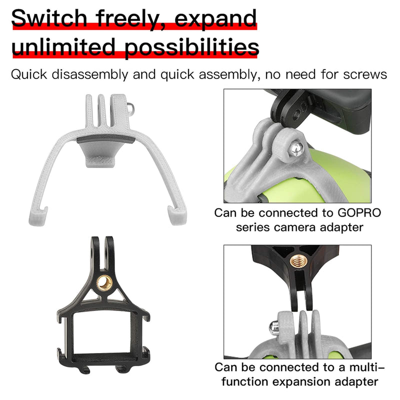 Honlyn Mount Adapter Bracket for DJI FPV Drone Compatible with Gopro 10 9 8 7 /for Insta360 ONE R Insta360 ONE RS /for Insta360 ONE X 1 2/for DJI Osmo Pocket 1 2 Extension Bracket+1/4 Screw Adapter