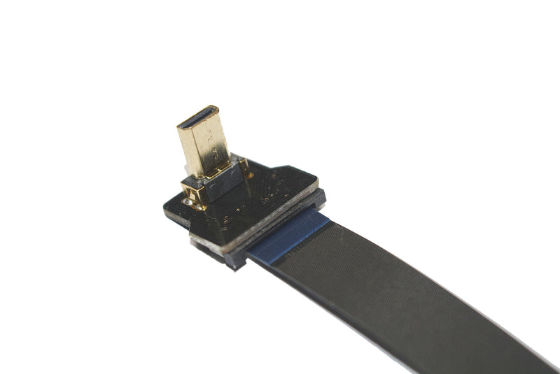 Short Flat Slim Thin Small HDMI FPV HDMI Cable Micro HDMI 90 Degree Angled Male to Micro HDMI Straight Male for brushless Gimbal handhold Gimbal dsrl FPV DJI Drone Black 5CM