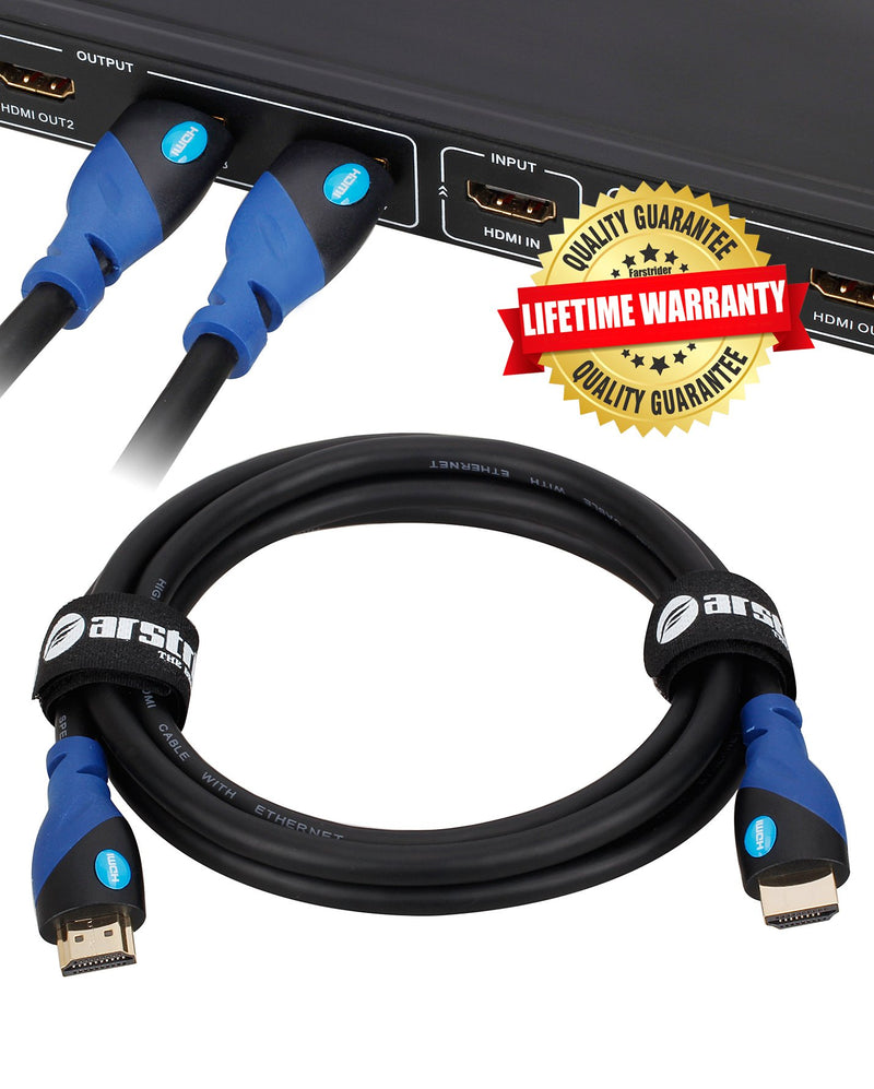 HDMI Cable 4K / HDMI Cord 33ft - Ultra HD 4K Ready HDMI 2.0 (4K@60Hz 4:4:4) - High Speed 18Gbps - 26AWG Cord-Ethernet /3D / ARC/CEC/HDCP 2.2 / CL3 by Farstrider 33 Feet Blue