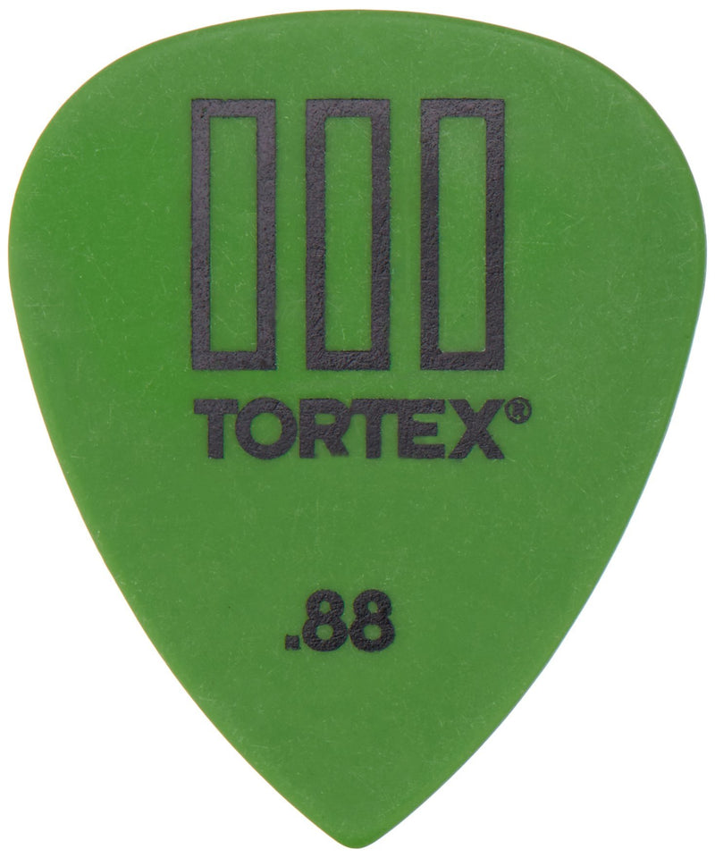 Dunlop 462P.88 Tortex TIII, Green, .88mm, 12/Player's Pack 12 Pack