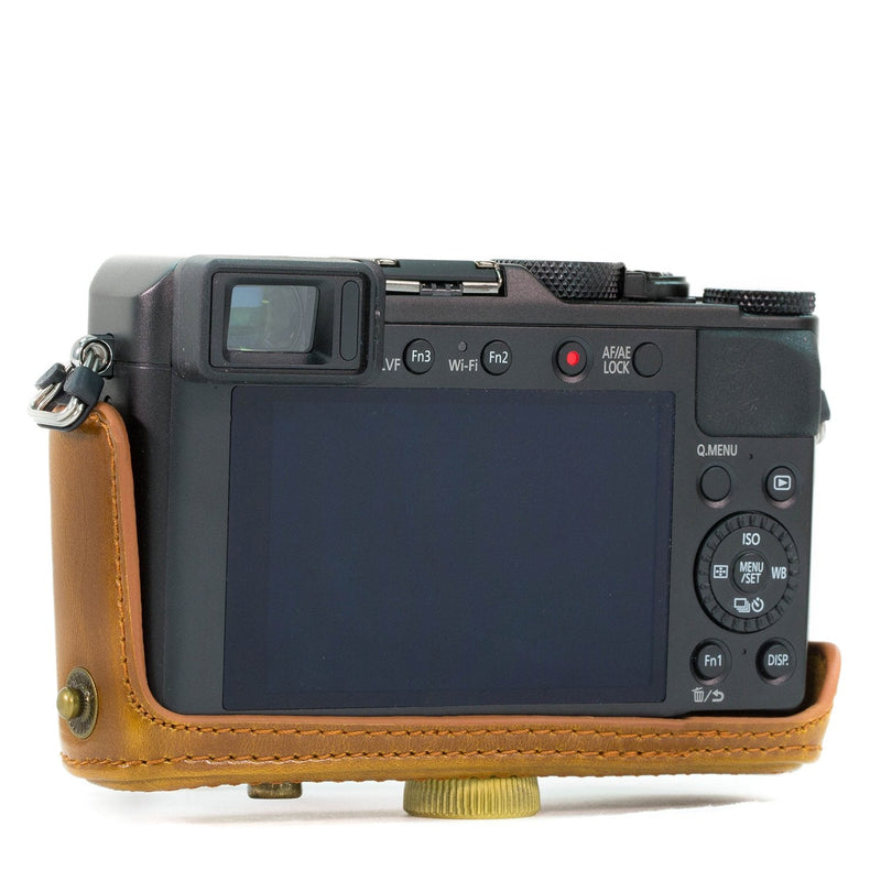MegaGear Ever Ready Protective Leather Camera Case, Bag for Panasonic LUMIX LX100, DMC-LX100 Camera (Light Brown) (Model: MG663)