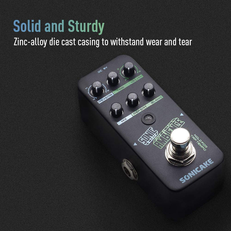 SONICAKE Delay and Reverb Guitar Bass Effects Pedal Sonic Ambience Multi Mode Tap Tempo