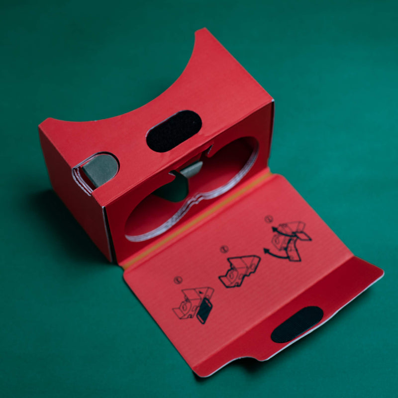 I AM CARDBOARD VR Box | The Best Google Cardboard Virtual Reality Viewer for iPhone and Android | Google Cardboard v2 Headset Inspired | Small and Unique Travel Gift Under 20 Dollars (Red) Red