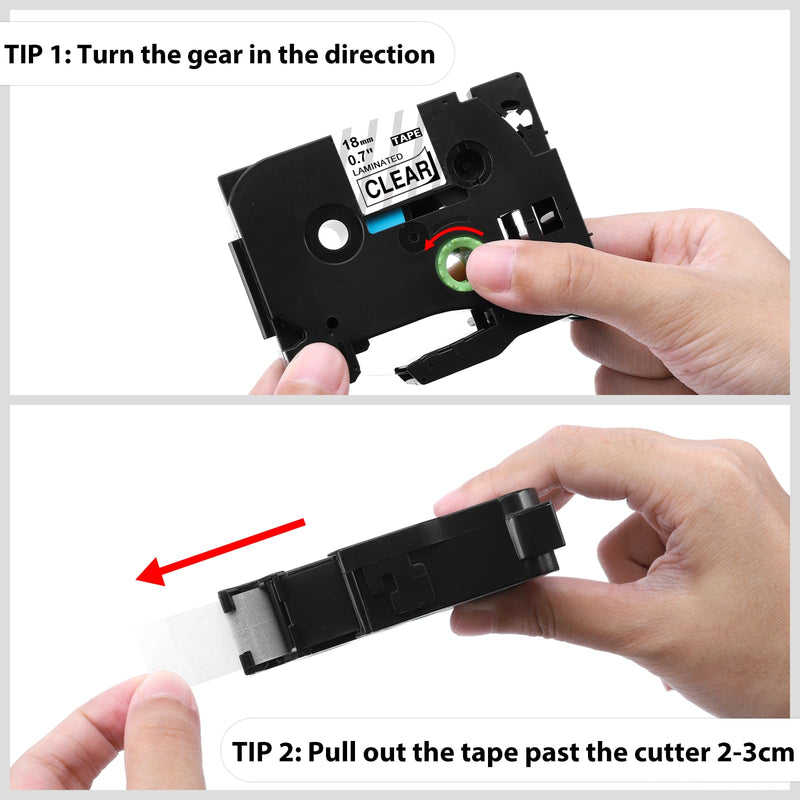 Tz Tape 18mm 0.7 Laminated Clear Replacement for Brother TZe-141 TZe141 Black on Clear 3/4" Compatible with Brother P Touch Label Tape 18mm Clear for PTD400 PTD410 PTD600 PT1750, 3-Pack 18mm (3/4")