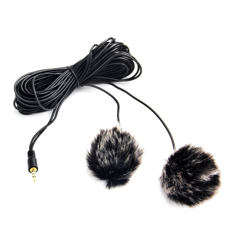 (2 Pack) Nicama Pro Universal Furry Outdoor Microphone Windscreen Muff for All Lavalier Microphones