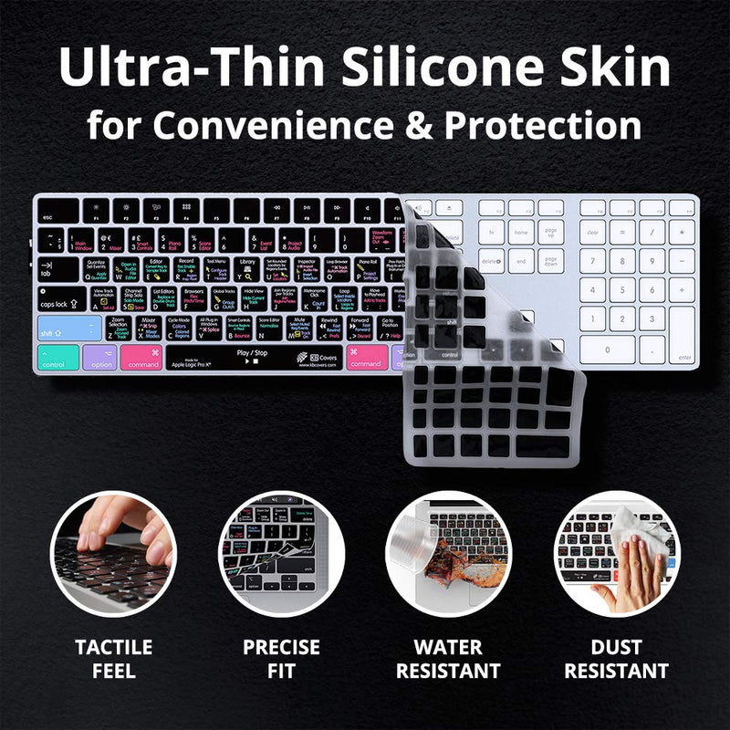 KB Covers Logic Pro Keyboard Cover Compatible with 13” MacBook Air, MacBook Pro & MacBook | Ultra Thin Dust Water & Dirt Resistant Silicone Skins fits MacBook (2006-2010) | Air 13 (2010-2017) | Pro (2008-2015) | Wireless (AA batteries)