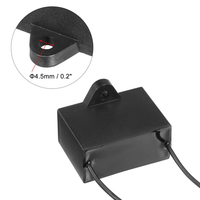 uxcell Ceiling Fan Capacitor CBB61 16uF 250V AC 2 Wires Metallized Polypropylene Film Capacitor 47x34x22mm for Electric Fan Pump Motor Generator 2Pcs