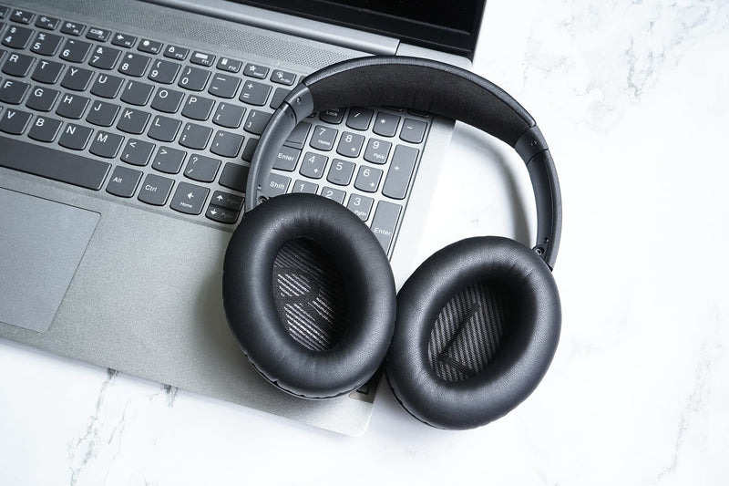 [AUSTRALIA] - Replacement Ear-Pads Cushions for Bose QuietComfort-35 (QC-35) and QuietComfort-35 II (QC-35 II) Over-Ear Headphones (Black) Black 