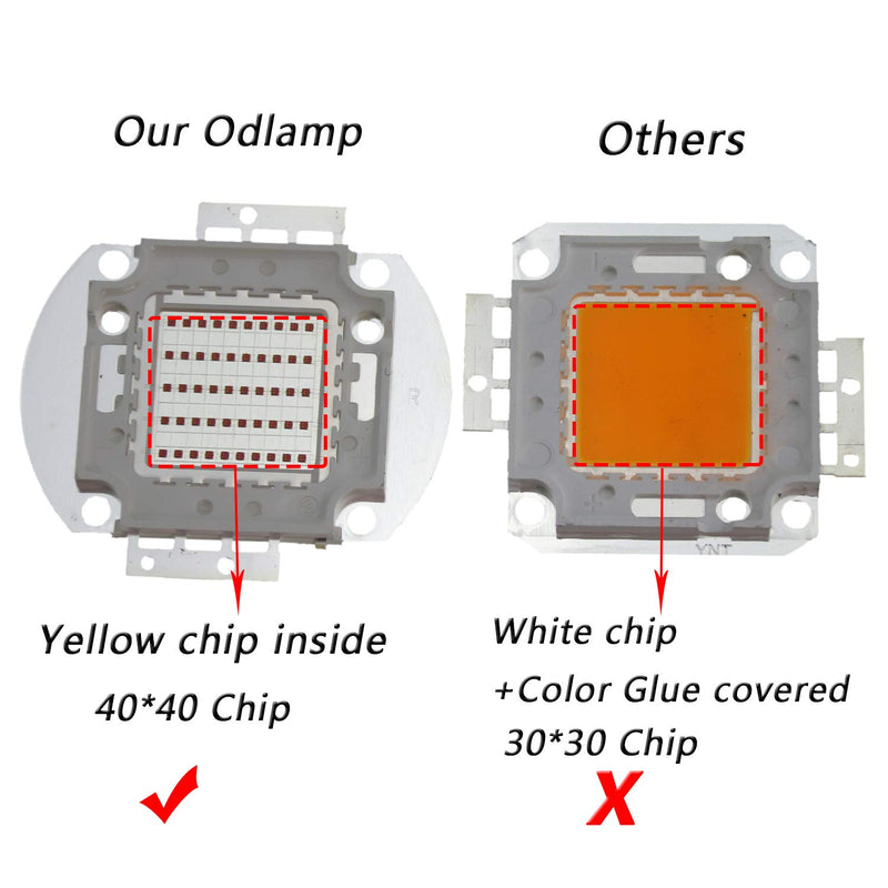 Odlamp Super Bright High Power LED Chip 100W SMD COB Light Yellow 590-592nm DC 20-22V for Emitter Components Diode 100 W Bulb Lamp Beads DIY Lighting (Yellow)