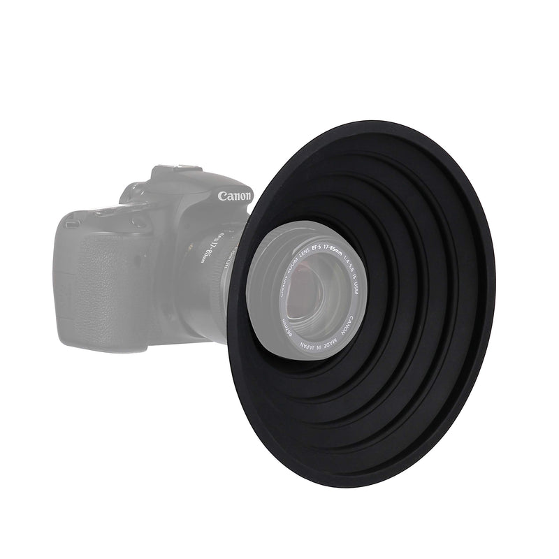 STSEETOP Camera Lens Hood Collapsible Reversible Filter Thread Rubber Digital Lens Hood DSLR Lens Cap Shade (for 70-90mm Lens) For 70-90mm Lens