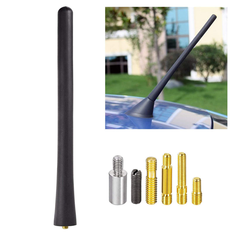 Bingfu Universal Vehicle Roof Mount Antenna Mast 6.3 inch Rubber Car Antenna Replacement Compatible with Toyota Honda Nissan Mazda Ford Chevy Chevrolet GM Dodge Jeep VW Audi Mini Cars