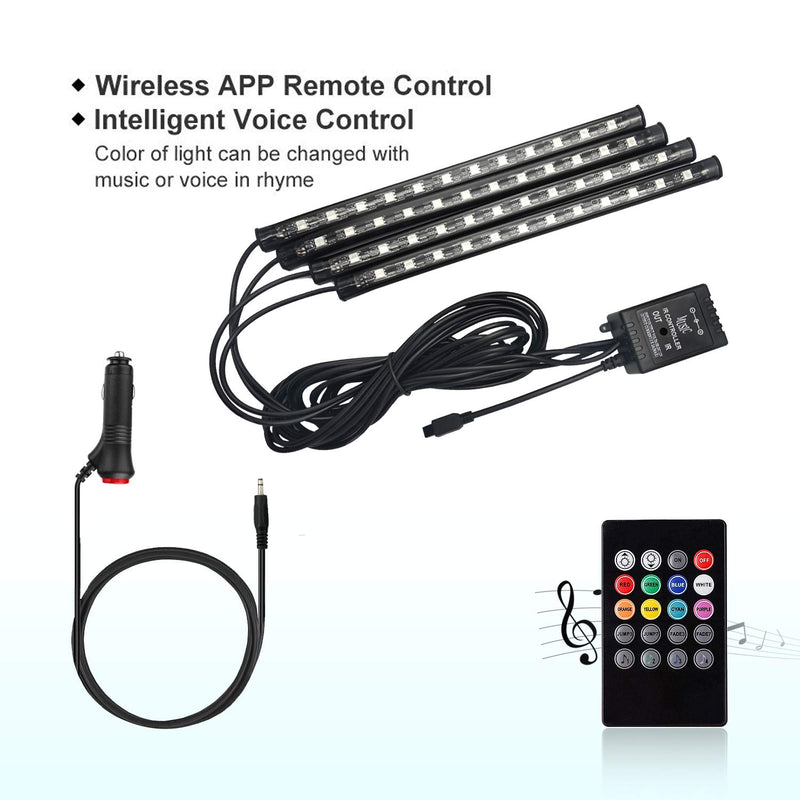 [AUSTRALIA] - USB TV Backlight Strip,UNPAD Waterproof Bias Tape Lighting Lights Kit (4x50CM) with Remote Control Multi-Color 5050 RGB for Flat Screen Desktop Monitors PC for 40-60 inch HDTV (Car Charge) Car charger light kit 