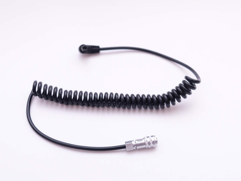 DC Angled 5.5/2.5mm Power Cable Coiled Cable for BMPCC 4K Blackmagic Pocket Cinema Camera