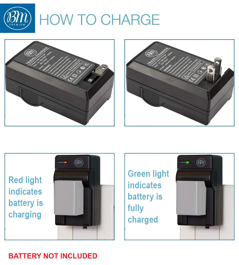 BM Premium BP718, BP727 Battery Charger for Canon HFR80, HFR82, HFR800, HFR70, HFR72, HFR700, HFM52, HFM500, HFR30, HFR32, HFR300, HFR40, HFR42, HFR400, HFR50, HFR52, HFR500, HFR60, HFR62, HFR600