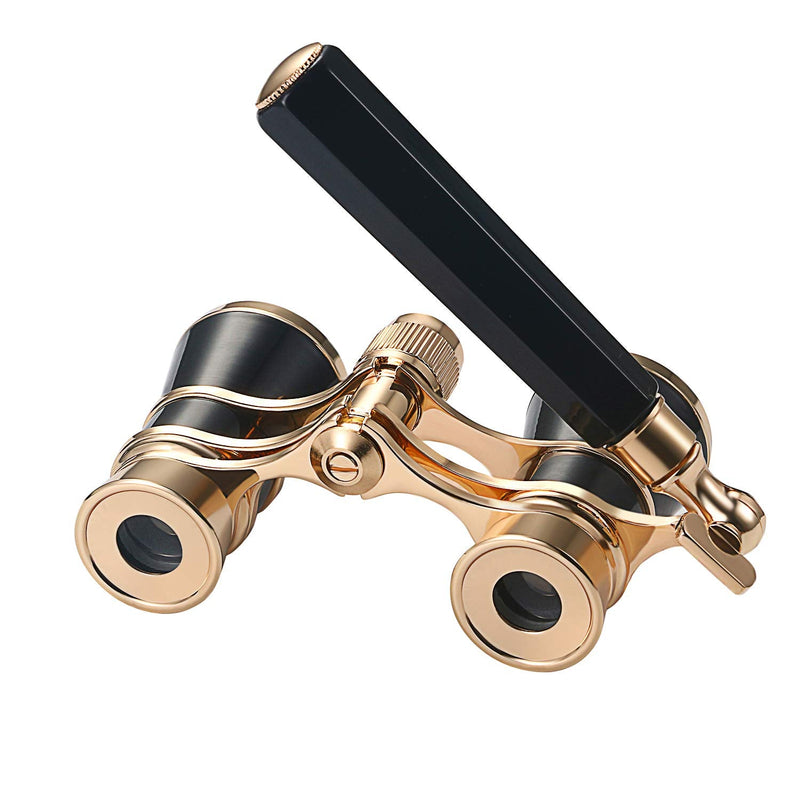 Aroncent Opera Glasses Binoculars 3X25 Theater Glasses Mini Binocular Compact with Adjustable Handle for Adults Kids Women in Opera Musical Concert black
