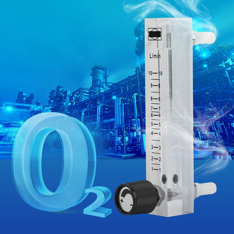 LZQ-7 0.6MPa Gas Flowmeter 1-10 LPM Flow Meter with Control Valve for Oxygen Air Gas