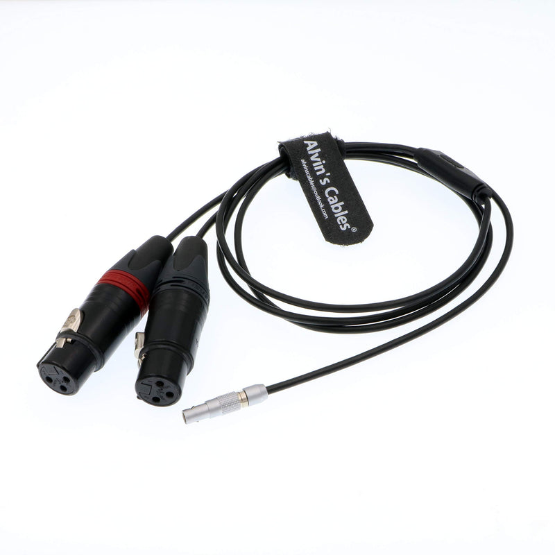Alvin's Cables Dual XLR 3 Pin Female to 5 Pin Male Audio Input Cable for Arri Alexa Mini Straight 5pin