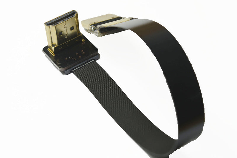 [AUSTRALIA] - Short Standard HDMI FPV HDMI Cable Standard HDMI Male to Standard HDMI Male 90 Degree for RED blackmagic BMCC Sony FS7 Canon C300 Black (10CM) 10CM A1-A2-BLACK-3.9" 