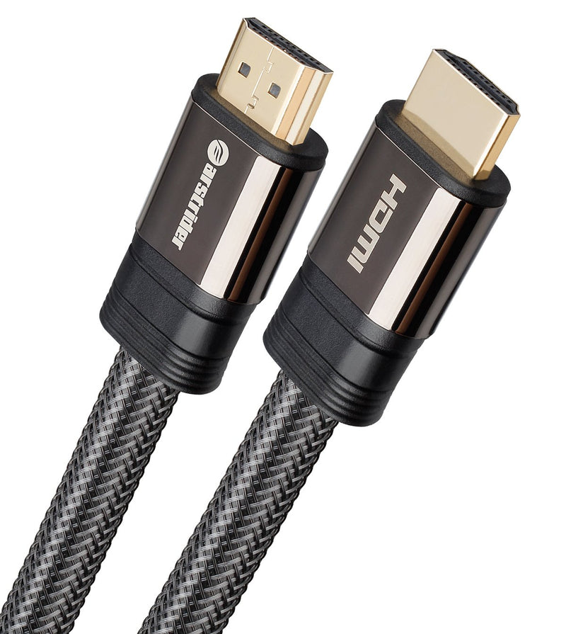 4K HDMI Cable/HDMI Cord 15ft - Ultra HD 4K Ready HDMI 2.0 (4K@60Hz 4:4:4) - High Speed 18Gbps - 28AWG Braided Cord-Ethernet /3D / ARC/CEC/HDCP 2.2 / CL3 by Farstrider 15 Feet