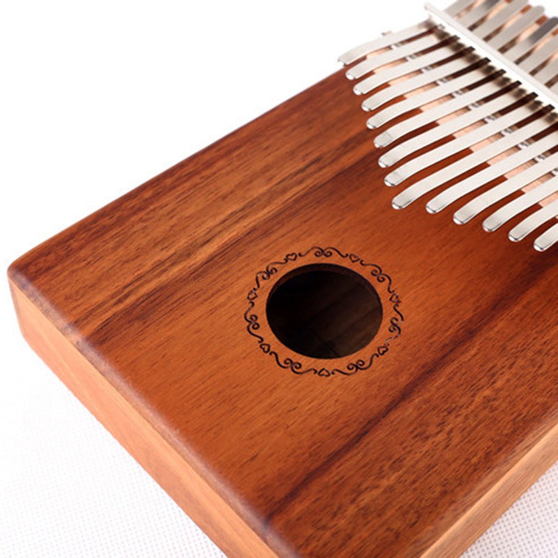 Kalimba 17 Key Thumb Piano, Portable Thumb Piano Mbira Sanza Mahogany Body Ore Metal Tines with Carrying Bag and Study Guide, Suitable for Music Lovers Beginners (Acacia) Acacia