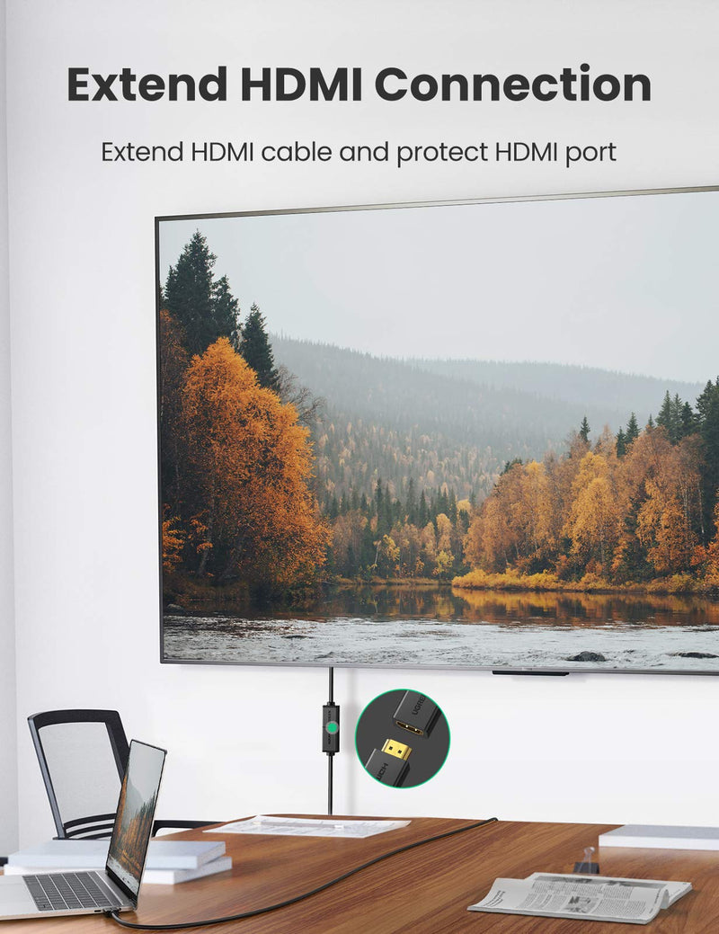 UGREEN HDMI Extension Cable 4K HDMI Extender Male to Female Compatible for Nintendo Switch Xbox One S 360 PS5 PS4 Roku TV Stick Blu Ray Player Google Chromecast Wii U HDTV Laptop PC 1.5FT