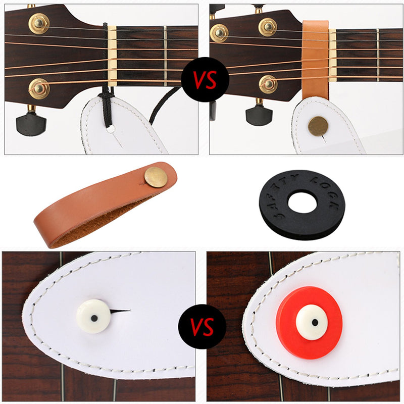 Guitar Picks Holder Case Guitar Strap Locks and Button,Picks 20 Pack Includes Light/Medium/Heavy