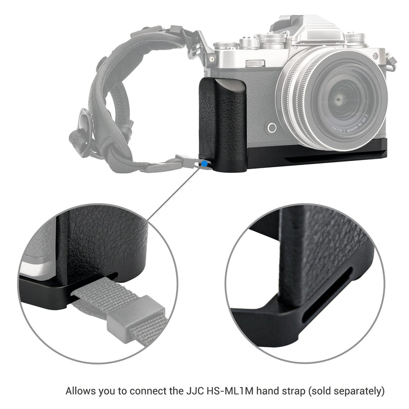 JJC Z fc-GR1 Metal Extension Hand Grip Bracket for Nikon Z fc Zfc, Anti-Slip Pad Handle & Arca Swiss Plate Design with 1/4”-20 Tripod Mount