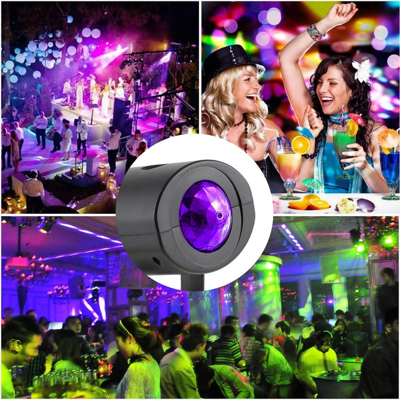[AUSTRALIA] - Ganeed Party Lights Disco Ball Strobe Light 7 Lighting Color LED Stage Laser Projector with Remote Control for Car Home Birthday Wedding Parties Show Pub Club 