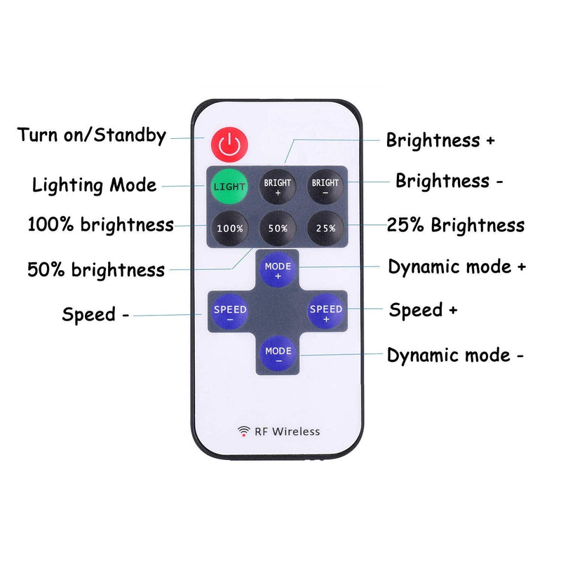 11key RF Mini Wireless Remote Controller DC5-24V for 3528 5050 Single Color LED Strip Lights Wireless Switch Dimmer Control