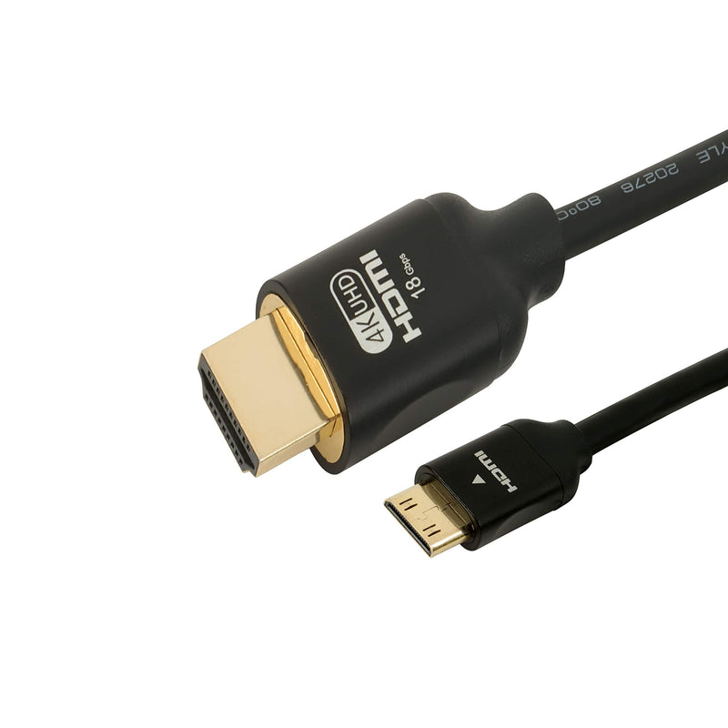 Mini HDMI to HDMI Cable, High Speed 4K 60Hz Male to Male HDR HDMI 2.0 Adapter,Compatible with Sony HDR-XR50, Nikon Z6 Canon EOS RP/EOS R/EOS 7D Mark II / XA40,Lenovo Thinkpad Yoga (6FT) 6FT