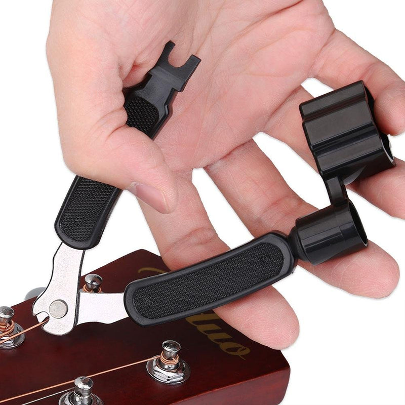 Guitar String Peg Winder String Cutter Bridge Pin Puller, 3 IN 1 Multi-functional Guitar Repair Tool Musical Instrument Accessories