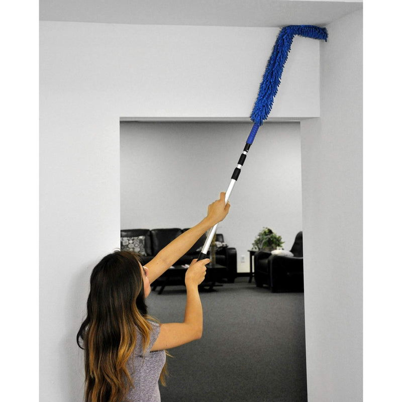 CleanAide® Handheld Microfiber Flex Duster with Adjustable Telescopic Reach Pole